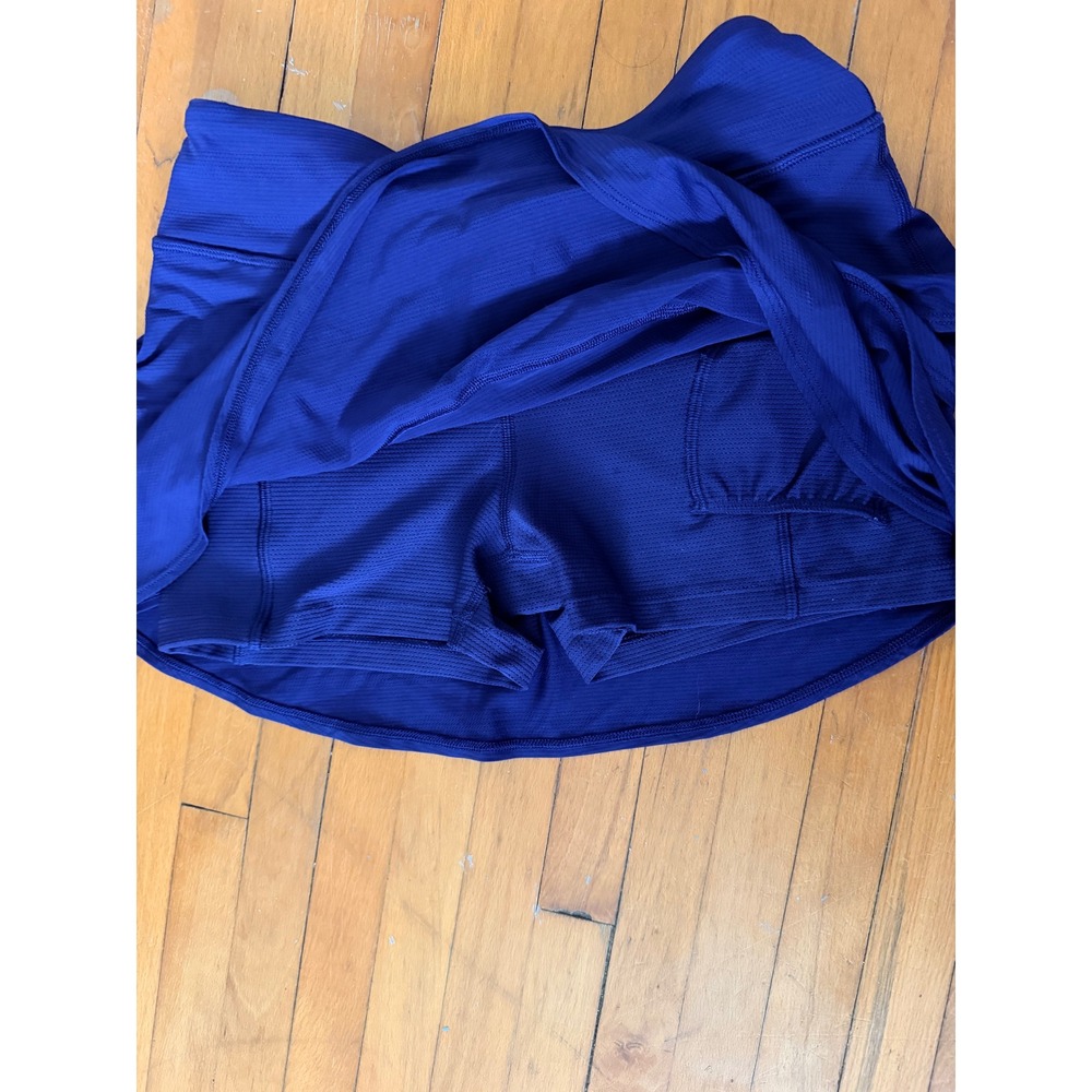 Royal Blue Tiered Ruffle Athletic Skort Tennis Golf Skirt with Built-in Shorts - Picture 2 of 5